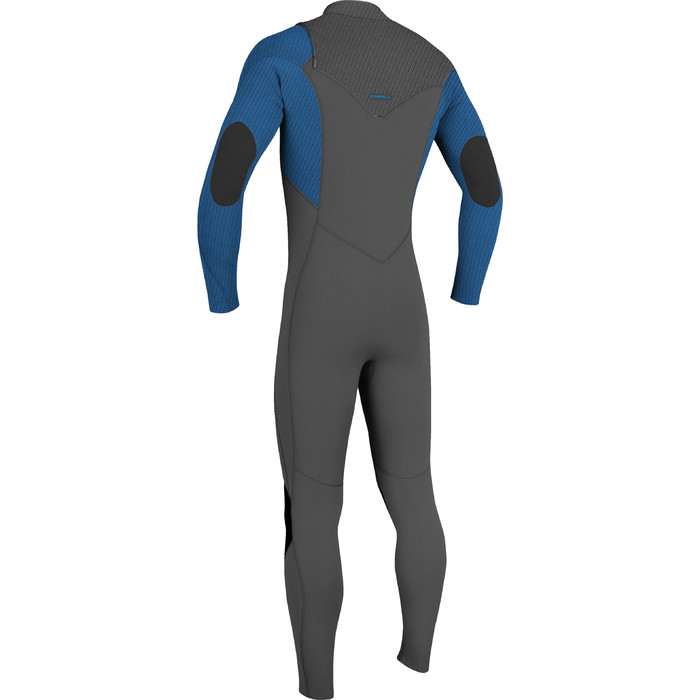 2024 O'Neill Youth Hyperfreak 5/4mm+ Chest Zip GBS Wetsuit 5381 - Graph / Smoke / Baliblue